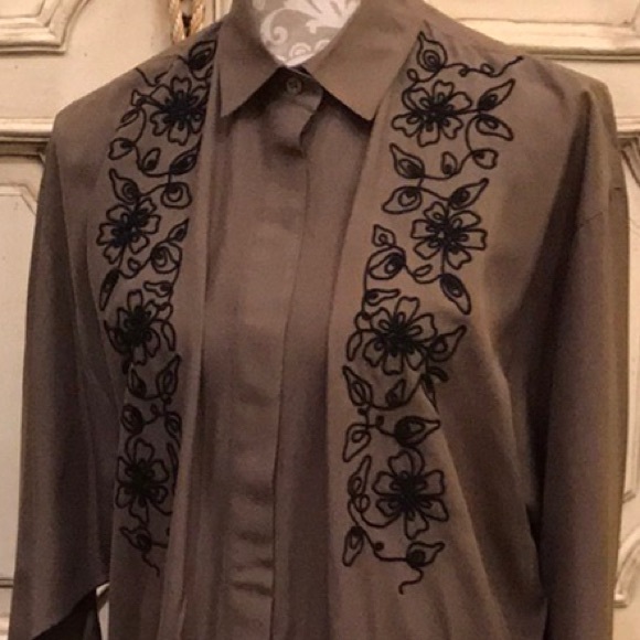 SAKS FIFTH AVENUE SILK DRESS VTG NWOT DESIGNER DROP WAIST DOLMAN PUFF SLEEVE S 8 - Picture 8 of 8